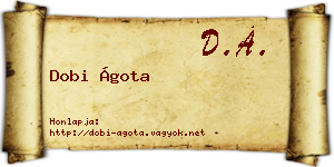 Dobi Ágota névjegykártya